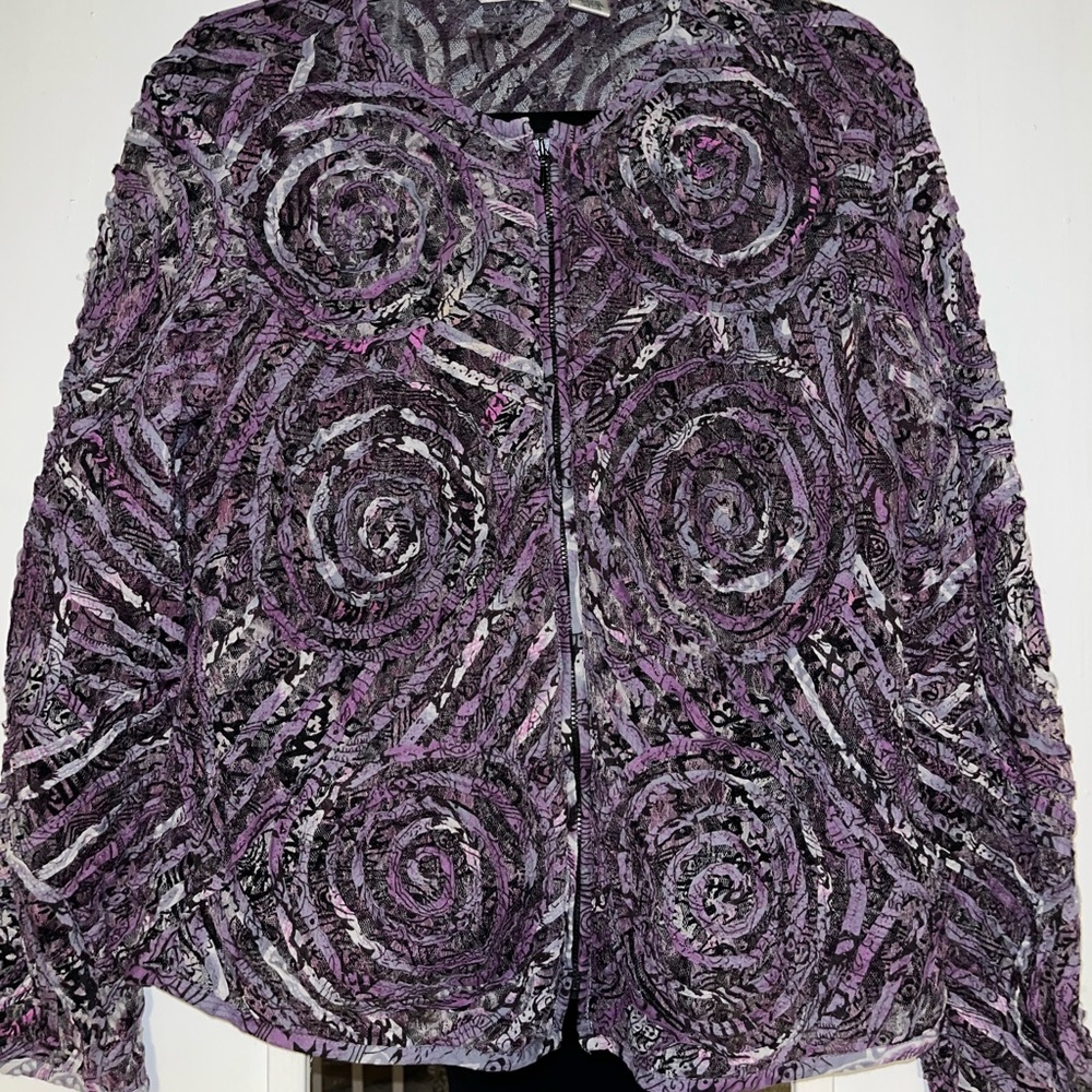 Funky Purple Swirly Mesh Jacket